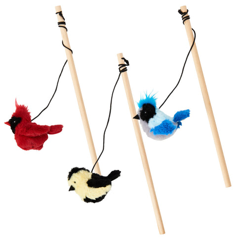 Ethical Pet Songbird Teaser Cat Toy Wand - Assorted Types