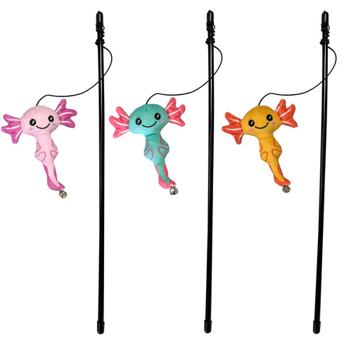 Ethical Products Axolotl Squiggles Teaser Wand Cat Toy