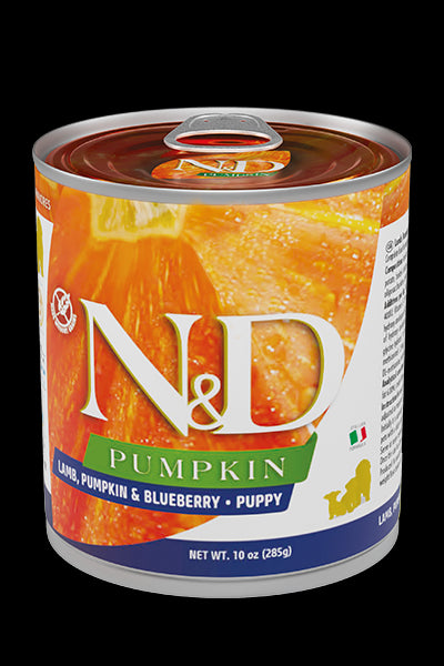 Farmina N&D Pumpkin Puppy Wet Dog Food - Lamb, Pumpkin, & Blueberry - 10oz Can