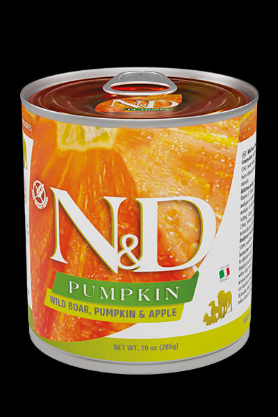 Farmina N&D Pumpkin Wet Dog Food - Boar, Pumpkin, & Apple - 10oz Can