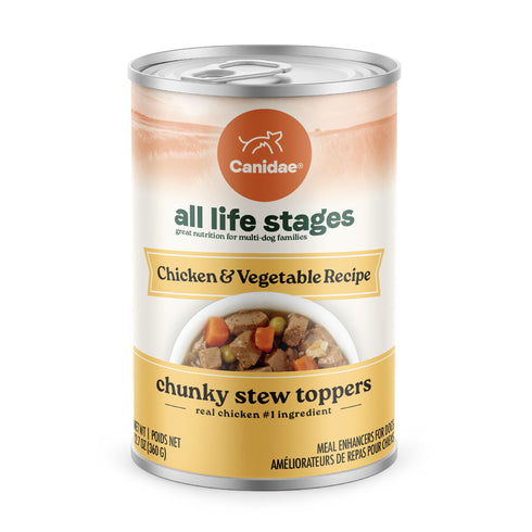 Canidae All Life Stages Chunky Stew Toppers Wet Dog Food Topper - Chicken & Vegetable - 12oz Can