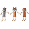Ethical Products Dura-Fused Color Leather Jungle Dog Toy - Assorted Types - 11"