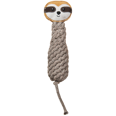 Ethical Products Dura-Fused Leather Bottle Sloth Dog Toy - 16"