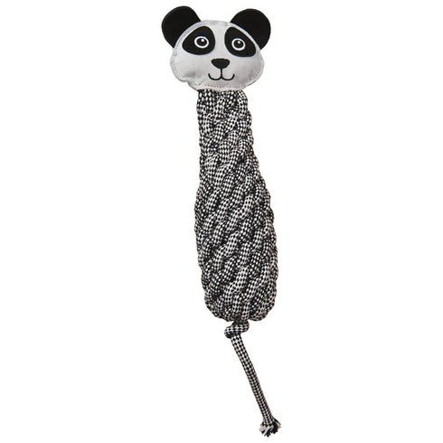 Ethical Products Dura-Fused Leather Bottle Panda Dog Toy - 16"