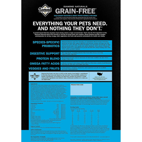 Diamond Whitefish & Sweet Potato Grain Free Dry Dog Food 28lb - Poudre Pet and Feed Supply