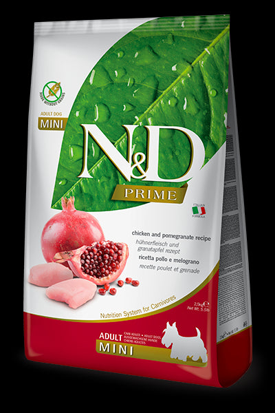 Farmina N&D Prime Mini Dry Dog Food - Chicken & Pomegranate - 15.4lb Bag
