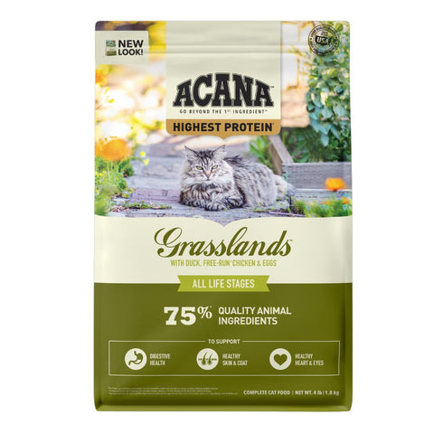 Acana Regionals Grasslands Lamb Trout & Gamebird Dry Cat Food 4lb - Poudre Pet & Feed Supply