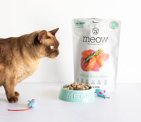 New Zealand Natural Pet Food Co Meow Freeze Dried Cat Food - Lamb & Salmon - 9.9oz Bag