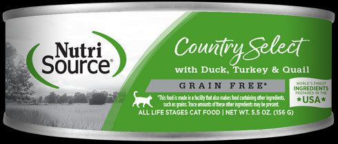 NutriSource Grain Free Wet Cat Food - Country Select - 5.5oz Can