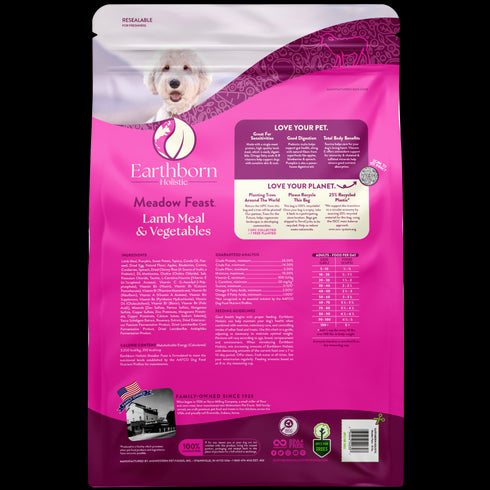 Earthborn Holistic Grain Free Dry Dog Food - Meadow Feast - 25lb Bag