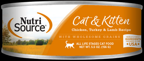 NutriSource Wet Cat Food - Chicken, Turkey, & Lamb - 5oz Can