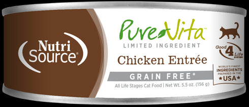 PureVita Grain Free Limited Ingredient Wet Cat Food - Chicken - 5.5oz Can