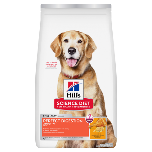 Hill's Science Diet Adult 7+ Perfect Digestion Dry Dog Food - Chicken & Rice - 3.5lb Bag