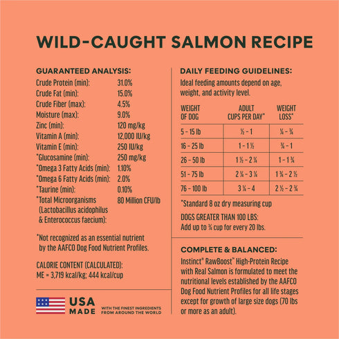 Instinct RawBoost Grain Free Dry Dog Food - Salmon - 19lb Bag