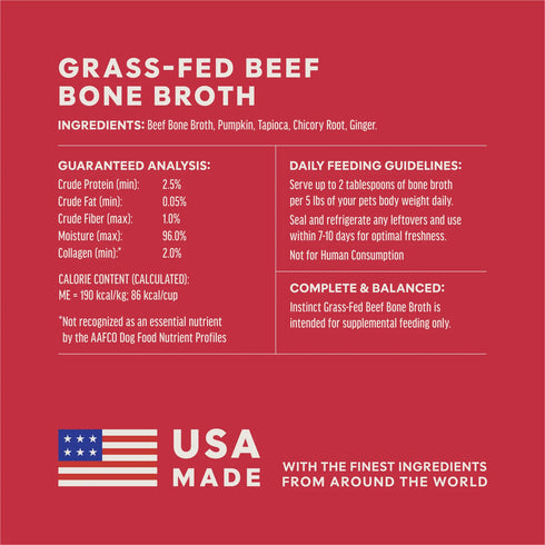 Instinct Bone Broth Cat & Dog Food Topper - Beef - 16oz Pouch