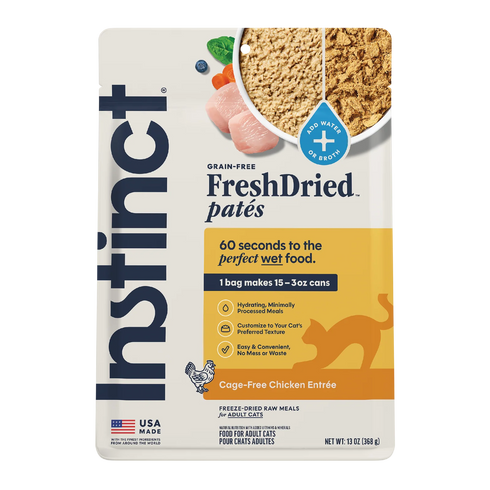 Instinct FreshDried Pates Freeze Dried Raw Cat Food - Chicken Blend - 13oz Pouch