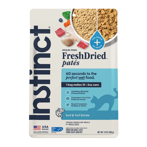 Instinct FreshDried Pates Freeze Dried Raw Cat Food - Surf & Turf Blend - 13oz Pouch