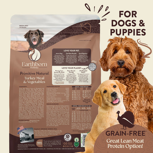 Earthborn Holistic Dry Dog Food - Primitive Natural - 25lb Bag