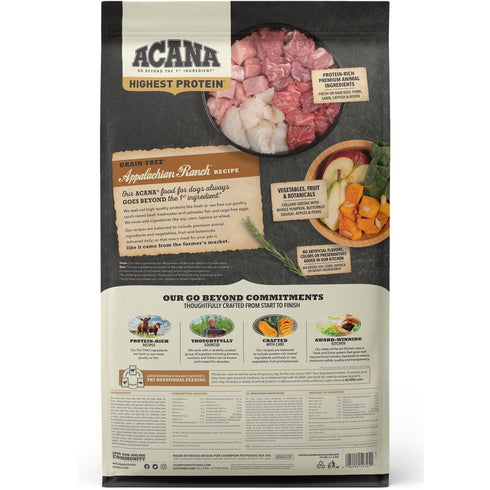 Acana Appalachian Ranch Grain-Free Dry Dog Food 25lb - Poudre Pet and Feed Supply