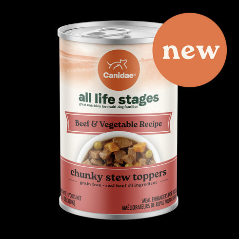 Canidae All Life Stages Chunky Stew Toppers Wet Dog Food - Beef & Veggie - 12oz Can