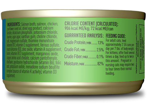 Tiki Cat Luau Pate Wet Cat Food - Wild Salmon & Chicken in Salmon Broth - 2.8oz Can