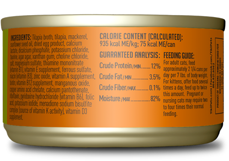 Tiki Cat Luau Pate Wet Cat Food - Tilapia In Tilapia Broth - 2.8oz Can