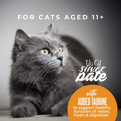Tiki Cat Silver Pate Wet Cat Food - Tuna & Mackerel in Broth - 2.4oz Can