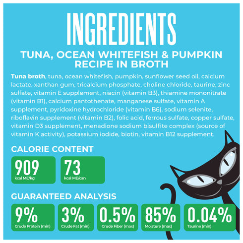 Tiki Cat Friends Minced Wet Cat Food - Tuna, Ocean Whitefish, & Pumpkin - 2.8oz Can
