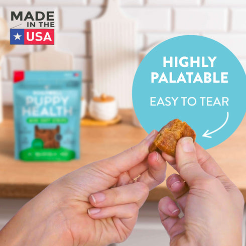 Dogswell Puppy Health Mini Soft Strip Dog Treats - Lamb - 10oz Pouch