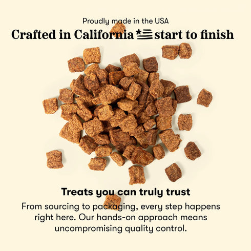 Plato Jerky Bites Air-Dried Dog Treats - Lamb with Bone Broth- 6oz Pouch