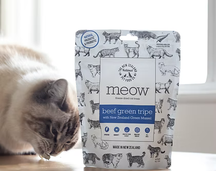 New Zealand Natural Pet Food Meow Freeze Dried Cat Food - Beef Green Tripe - 1.40oz