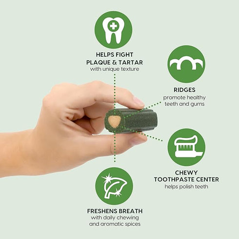Ark Naturals Breath-less Chewable Brushless Toothpaste Medium To Large 18oz