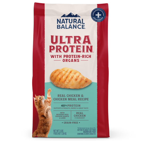 Natural Balance Ultra Protein Dry Cat Food - Chicken & Chicken Meal - 3lb Bag