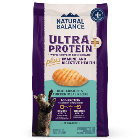 Natural Balance Ultra Protein+ Immune & Digestive Health Dry Cat Food - Chicken & Chicken Meal - 5lb Bag