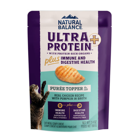 Natural Balance Ultra Protein+ Immune & Digestive Health Wet Cat Food Topper - Chicken & Pumpkin - 2.4oz Pouch