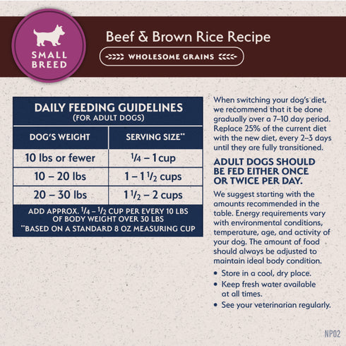 Natural Balance Limited Ingredient Small Breeds Dry Dog Food - Beef & Brown Rice - 4lb Bag