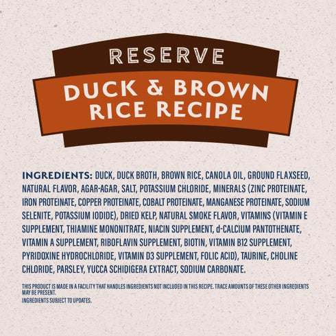 Natural Balance Reserve Limited Ingredient Wet Dog Food - Duck & Brown Rice - 13oz Can