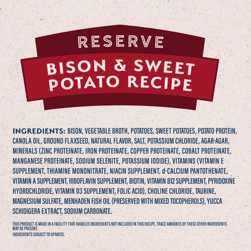 Natural Balance Reserve Limited Ingredient Wet Dog Food - Bison & Sweet Potato - 13oz Can