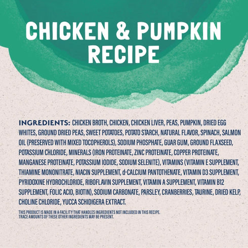 Natural Balance Platefulls Wet Cat Food - Chicken & Pumpkin in Gravy - 3oz Pouch