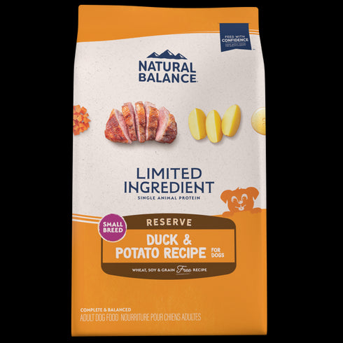 Natural Balance Reserve Limited Ingredient Small Breeds Dry Dog Food - Duck & Potato - 12lb Bag