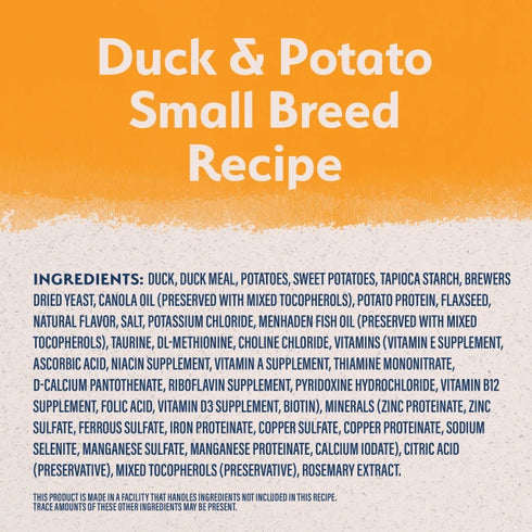 Natural Balance Reserve Limited Ingredient Small Breeds Dry Dog Food - Duck & Potato - 12lb Bag