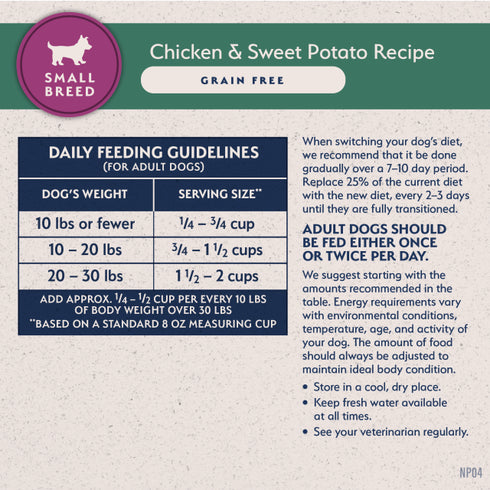 Natural Balance Limited Ingredient Small Breeds Dry Dog Food - Chicken & Sweet Potato - 4lb Bag
