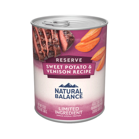 Natural Balance Reserve Limited Ingredient Wet Dog Food - Venison & Sweet Potato - 13oz Can