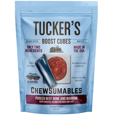 Tucker's Raw Frozen Boost Cubes Dog Food - Beef Bone & Marrow - 1lb Bag