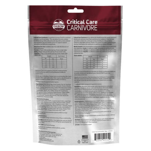 Oxbow Critical Care Carnivore Supplement - 2.47oz Pouch