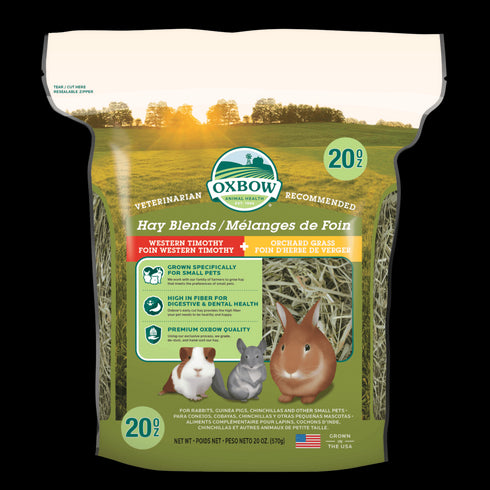 Oxbow Hay Blends For Small Animals - Timothy & Orchard - 15oz Bag