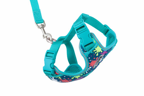 RC Pets Adventure Kitty Harness - Medium 13"-18" x 10" - 15" - Splatter