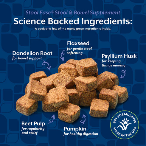 Naturvet Stool Ease Digestive Support Soft Chews - 40 Count