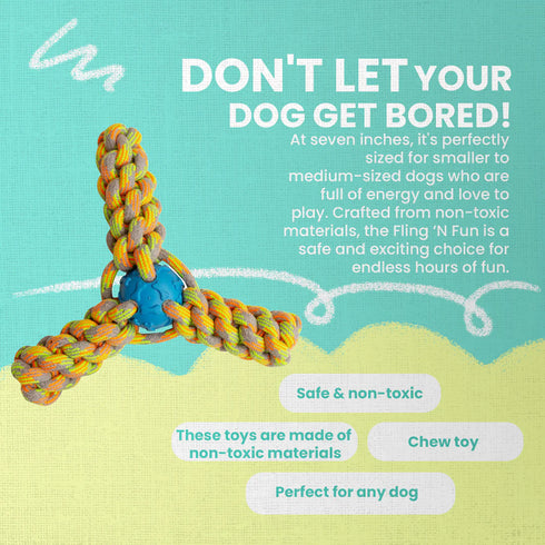 Snugarooz Fling 'n Fly Dog Toy - Assorted Colors