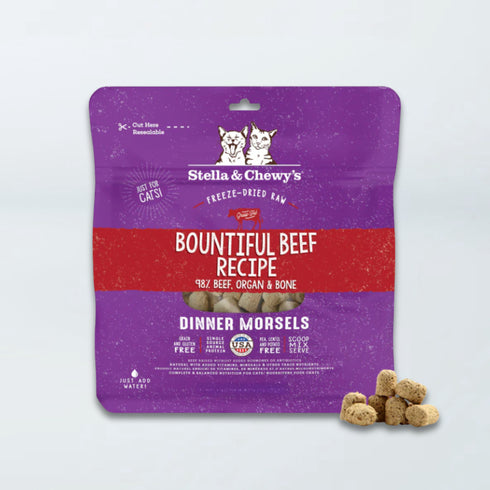 Stella & Chewy's Dinner Morsels Freeze Dried Raw Cat Food - Bountiful Beef - 8oz Bag